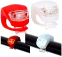 ZESTAW SILIKONOWYCH LAMP ROWEROWYCH LED PRZÓD I TYŁ DUNLOP