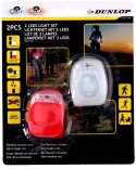 ZESTAW SILIKONOWYCH LAMP ROWEROWYCH LED PRZÓD I TYŁ DUNLOP
