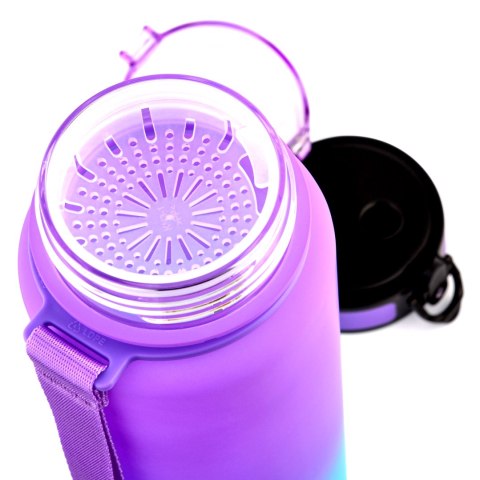 Bidon sportowy Meteor 1000 ml fioletowy/błękitny