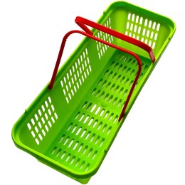 KOSZYK PLASTIKOWY NA OWOCE I WARZYWA AŻUROWY Z RĄCZKĄ