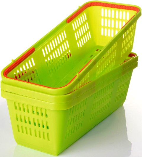 KOSZYK PLASTIKOWY NA OWOCE I WARZYWA AŻUROWY Z RĄCZKĄ