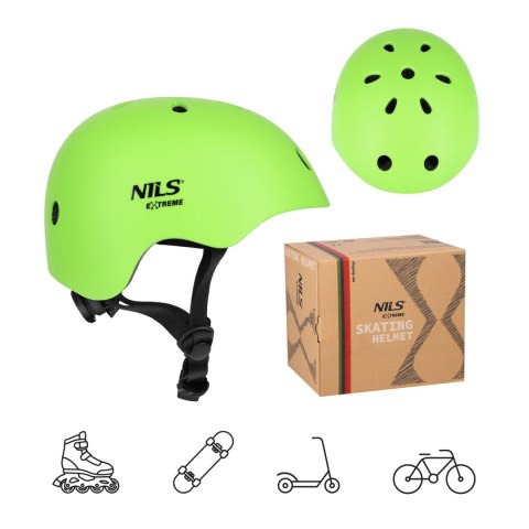 MT301 KASK ZIELONY XS(48-52CM) NILS EXTREME