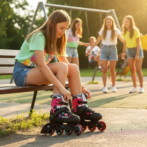 NA2053A ŁYŻWOROLKI VIBE RÓŻOWE ROZM. S(33-36) NILS EXTREME