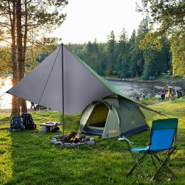 NC17107 TARP PŁACHTA BIWAKOWA KEMPINGOWA 300X300 CM ZIELONA NILS CAMP