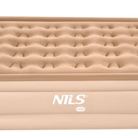 NC2808 MATERAC DWUOSOBOWY KING SIZE BEŻOWY + POMPKA ELEKTRYCZNA NILS CAMP