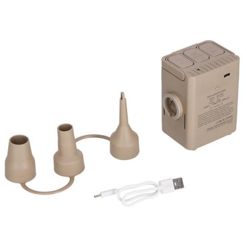 NC2808 MATERAC DWUOSOBOWY KING SIZE BEŻOWY + POMPKA ELEKTRYCZNA NILS CAMP