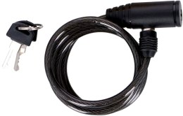 ZAPIĘCIE ROWEROWE SPIRALNE NA KLUCZ 0,6x90CM CZARNE DUNLOP