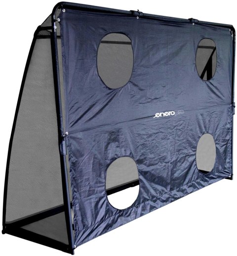 BRAMKA DO PIŁKI NOŻNEJ Z SIATKĄ I TARCZĄ STRZELECKĄ 240x160x80CM ENERO PRO