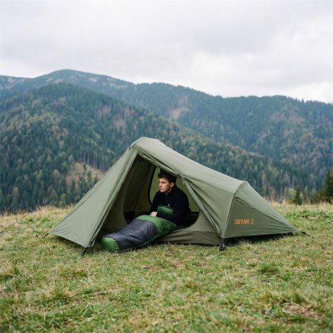 NC1705 ŚPIWÓR ULTRA LIGHT CZARNO-ZIELONY NILS CAMP