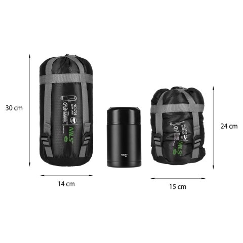 NC1705 ŚPIWÓR ULTRA LIGHT CZARNO-ZIELONY NILS CAMP