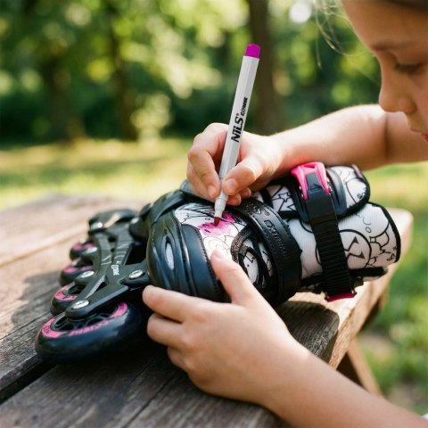 NH10907 4w1 ŁYŻWOROLKI Z WYM. PŁOZĄ HOKEJOWĄ TINTY RÓŻOWE ROZM. L(39-42) NILS EXTREME