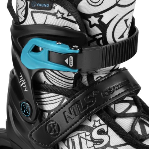 NH10907 4w1 ŁYŻWOROLKI Z WYM. PŁOZĄ HOKEJOWĄ TINTY ZIELONE ROZM. S(31-34) NILS EXTREME