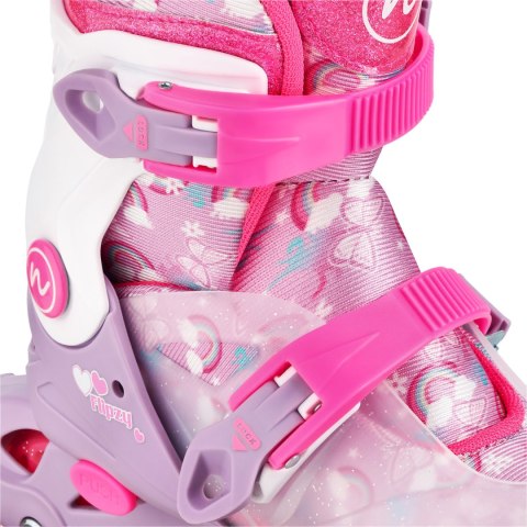 NJ1025 ŁYŻWOROLKI 2w1 FLIPZY RÓŻOWE ROZM. XS(27-30) NILS FUN