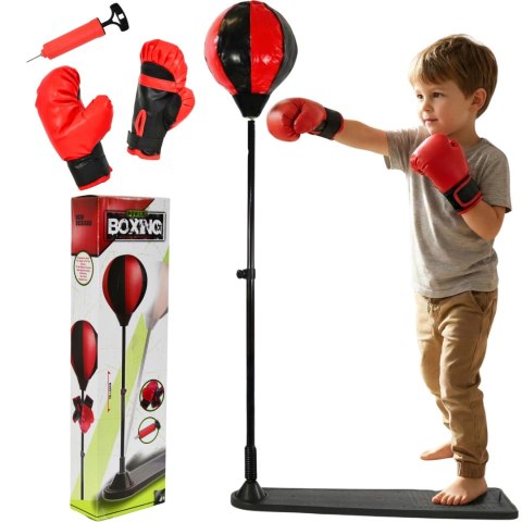 ZESTAW BOKSERSKI ENERO DLA DZIECI REGULOWANY 75-128CM Z RĘKAWICAMI