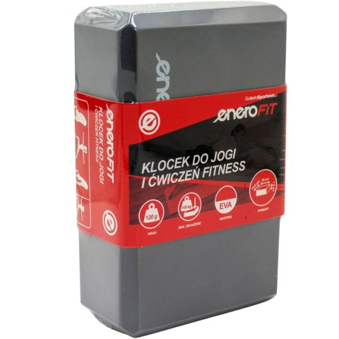 BLOK KOSTKA DO ĆWICZEŃ JOGA PILATES FITNESS SZARY ENERO FIT