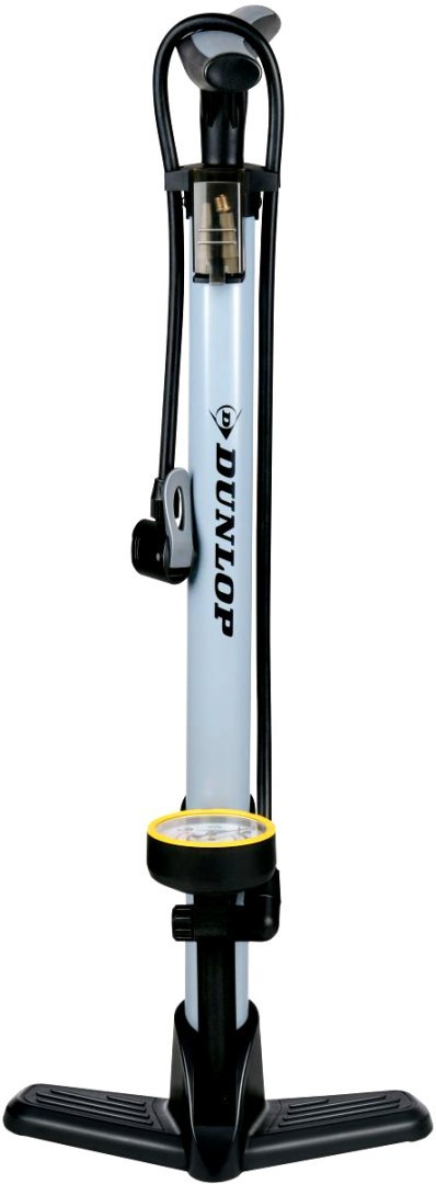 POMPKA WARSZTATOWO ROWEROWA DUNLOP 230Psi (16Bar) Z MANOMETREM SZARA