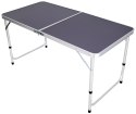 STOLIK TURYSTYCZNY SKŁADANY KEMPINGOWY 120X60X70/62/55CM SZARY