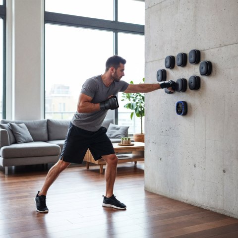 TB05 TARCZA BOKSERSKA MODUŁOWA BLUETOOTH Z MUZYKĄ I RĘKAWICAMI HMS