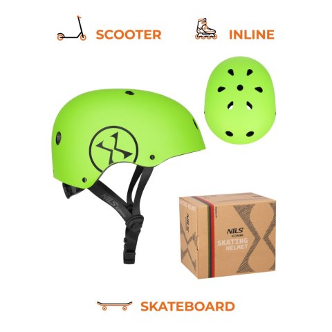 MTW001-2 KASK ZIELONY M(55-58CM) NILS EXTREME