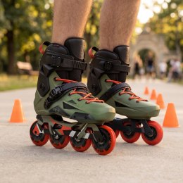 NA1601 ŁYŻWOROLKI SLALOMOWE SLAYD ZIELONE ROZM. 43 NILS EXTREME