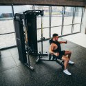 POS35 PODŁOGA GUMOWA POD SPRZĘT FITNESS Z WYPUSTKAMI BLACK/YELLOW HMS