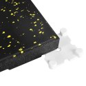 POS35 PODŁOGA GUMOWA POD SPRZĘT FITNESS Z WYPUSTKAMI BLACK/YELLOW HMS