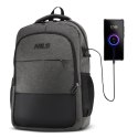 NC4503 PLECAK MIEJSKI Z USB SZARY NILS
