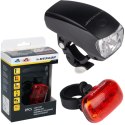 ZESTAW LAMP ROWEROWYCH LED PRZÓD TYŁ DUNLOP