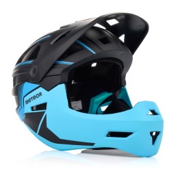 Kask rowerowy full-face Meteor Hydra M 55-58 cm czarny/niebieski