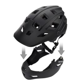 Kask rowerowy full-face Meteor Hydra S 51-55 cm czarny