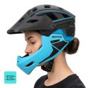 Kask rowerowy full-face Meteor Hydra S 51-55 cm czarny/niebieski